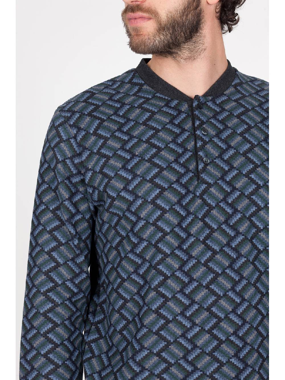 Julipet Pigiama In Caldo Jacquard Di Cotone