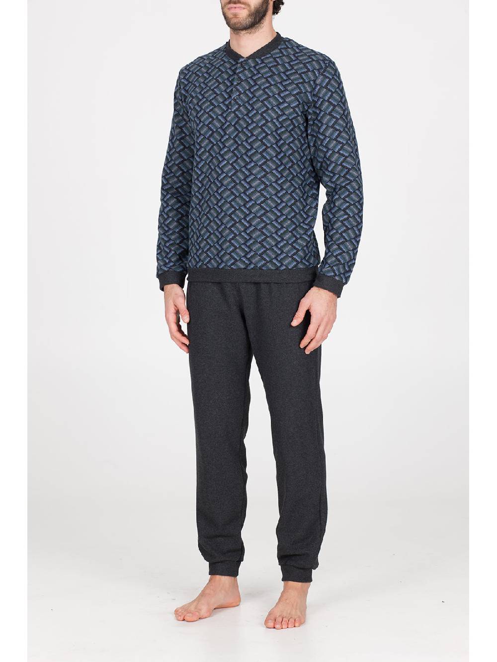 Julipet Pigiama In Caldo Jacquard Di Cotone