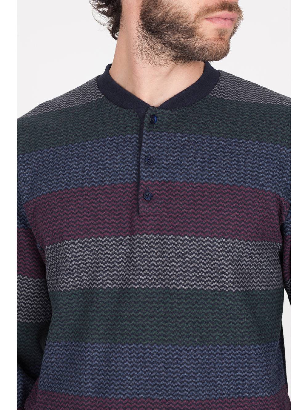 Julipet Pigiama In Caldo Jacquard Di Cotone