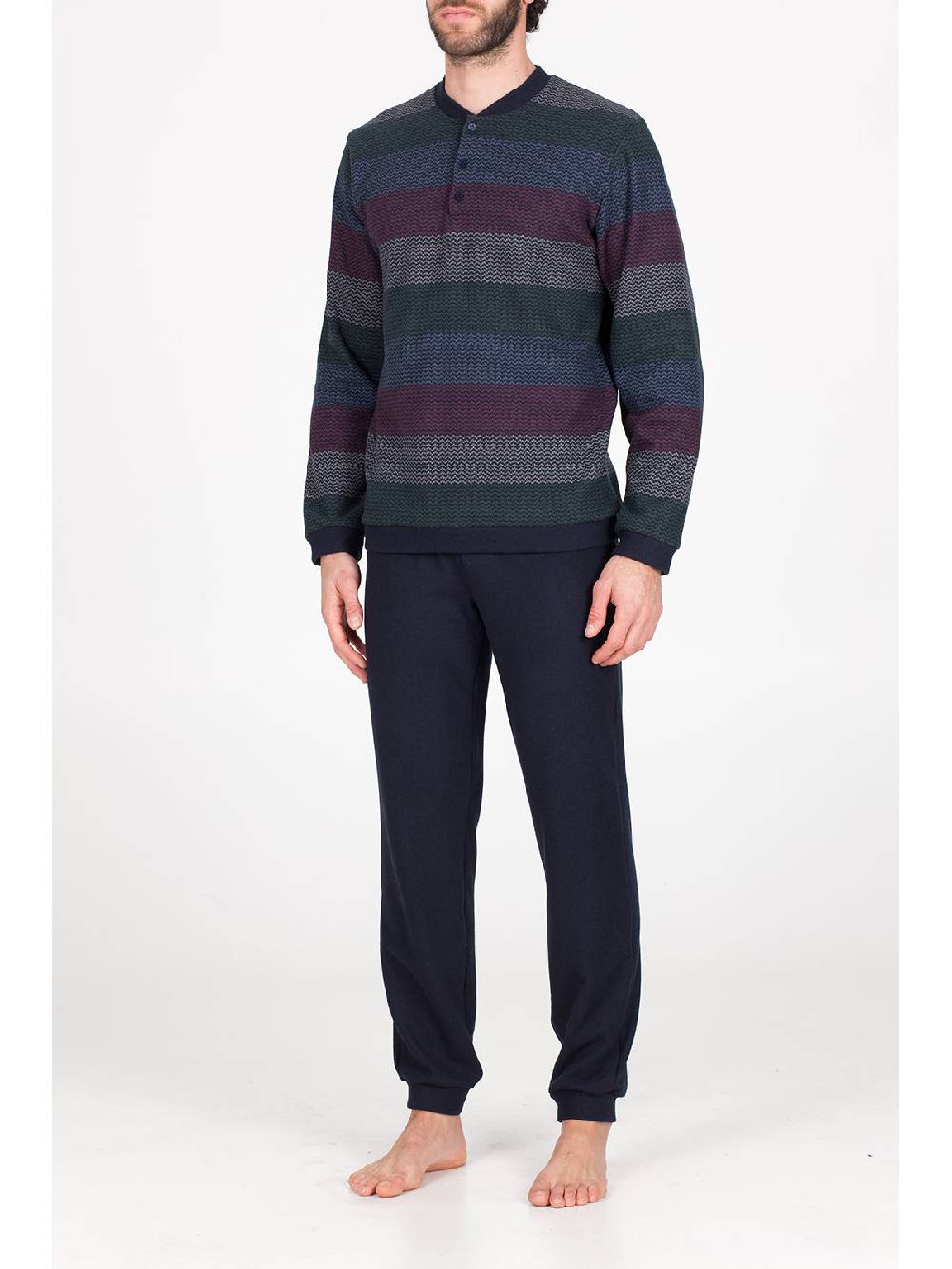 Julipet Pigiama In Caldo Jacquard Di Cotone