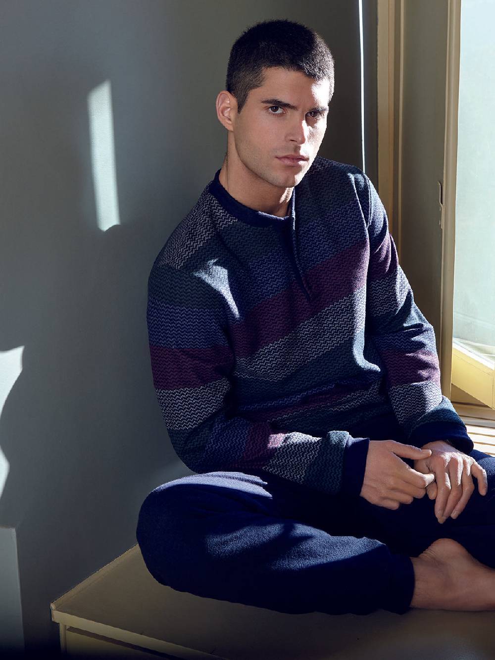 Julipet Pigiama in caldo jacquard di cotone