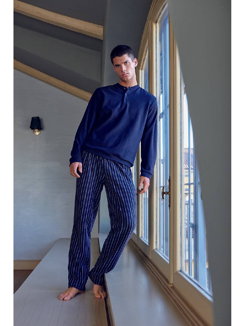 Julipet Pigiama in caldo jacquard di cotone