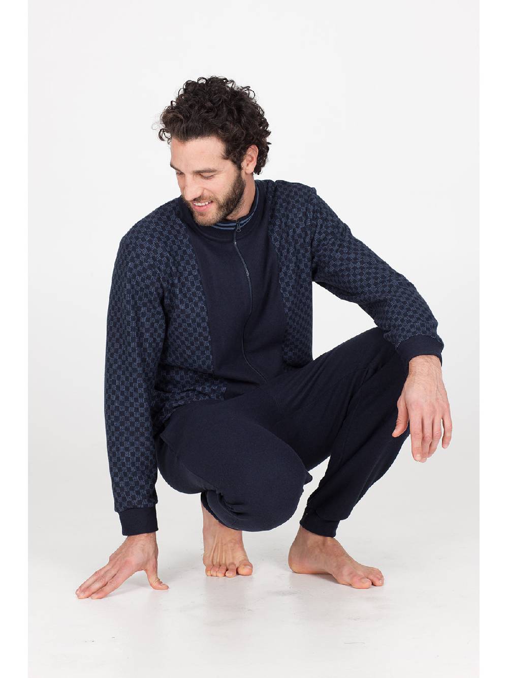 Julipet Pigiama In Caldo Jacquard Di Cotone