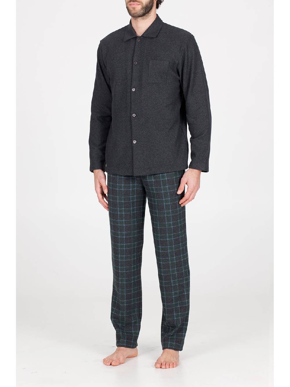 Julipet Pigiama In Caldo Jacquard Di Cotone