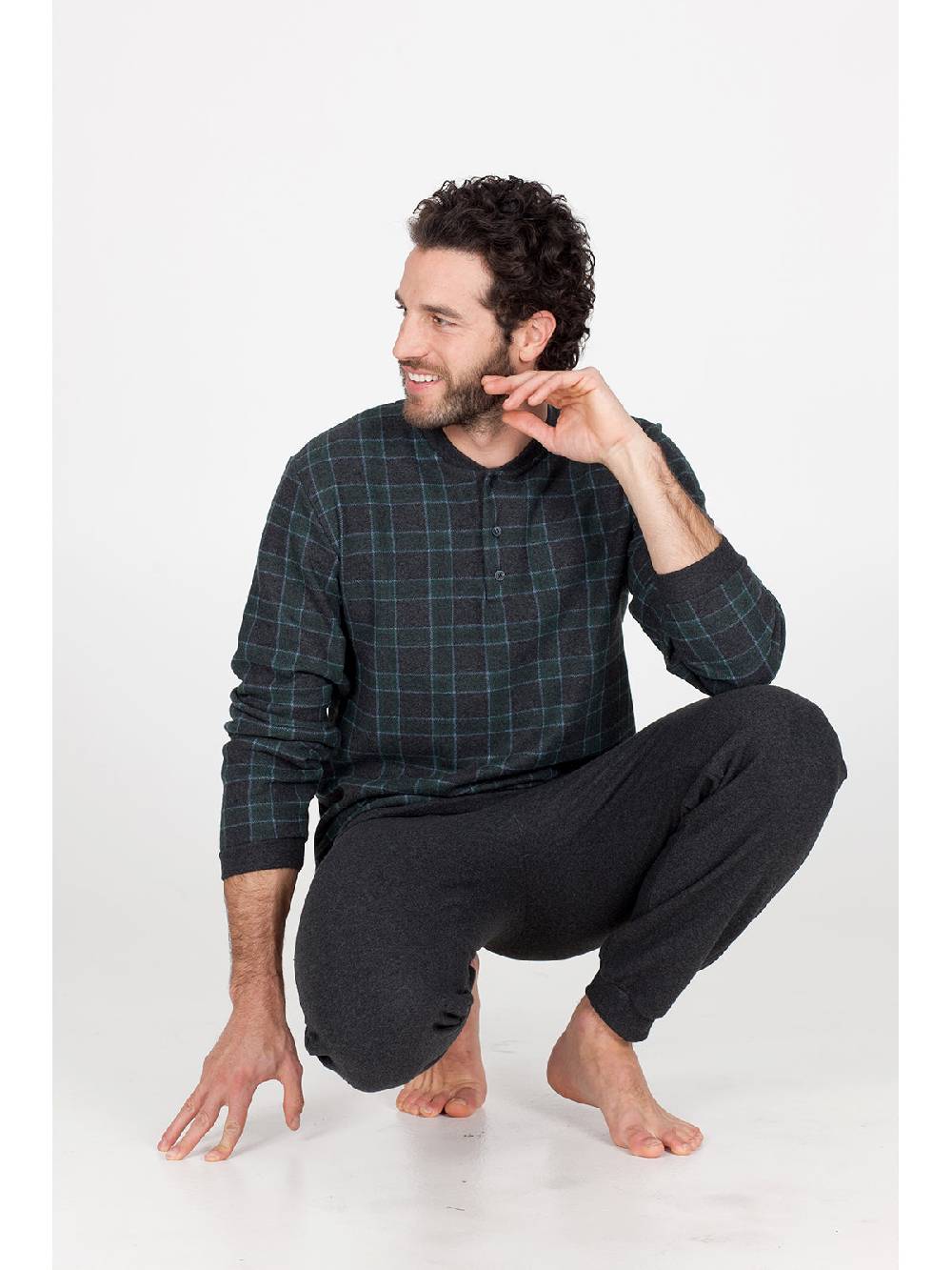 Julipet Pigiama In Caldo Jacquard Di Cotone