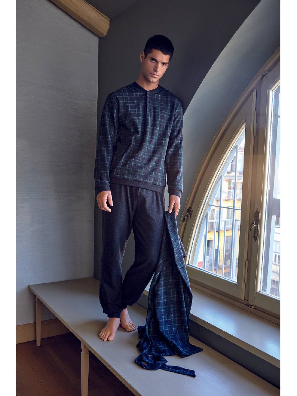 Julipet Pigiama in caldo jacquard di cotone