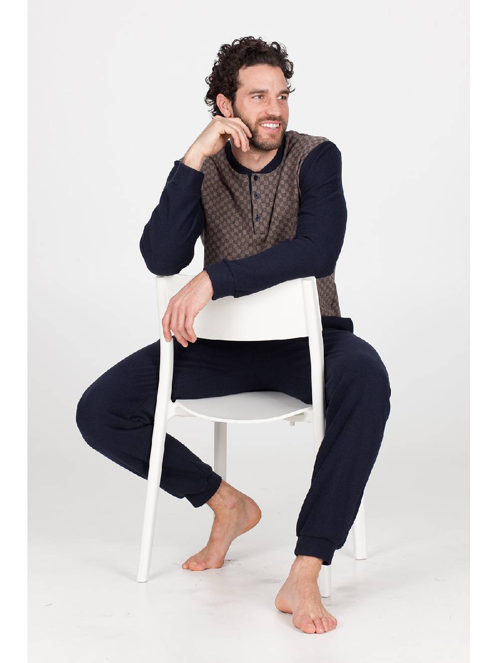 Julipet Pigiama in caldo jacquard di cotone