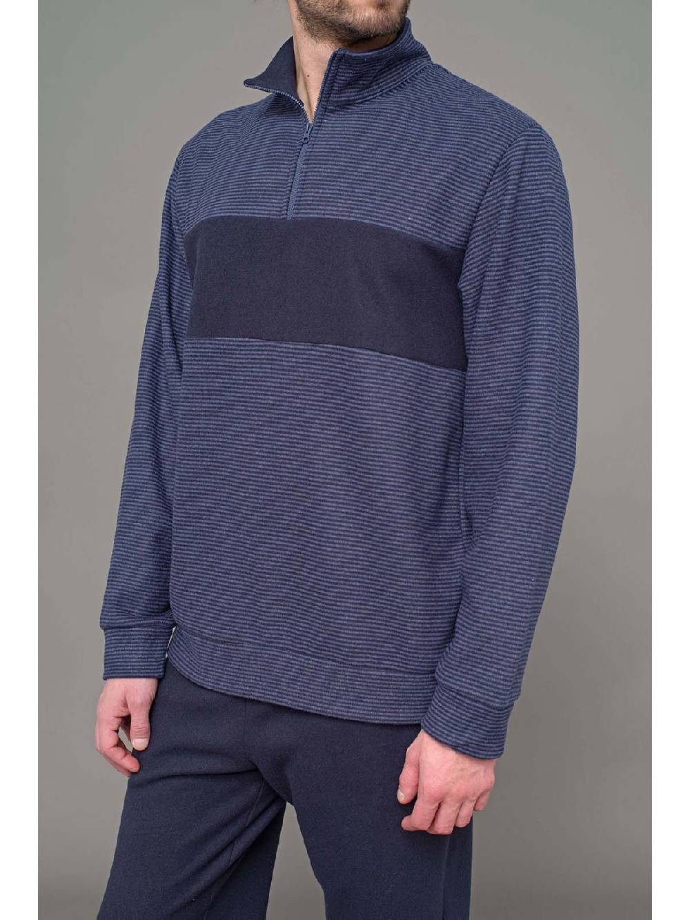 Julipet Pigiama Mezza Zip In Caldo Tessuto Milano