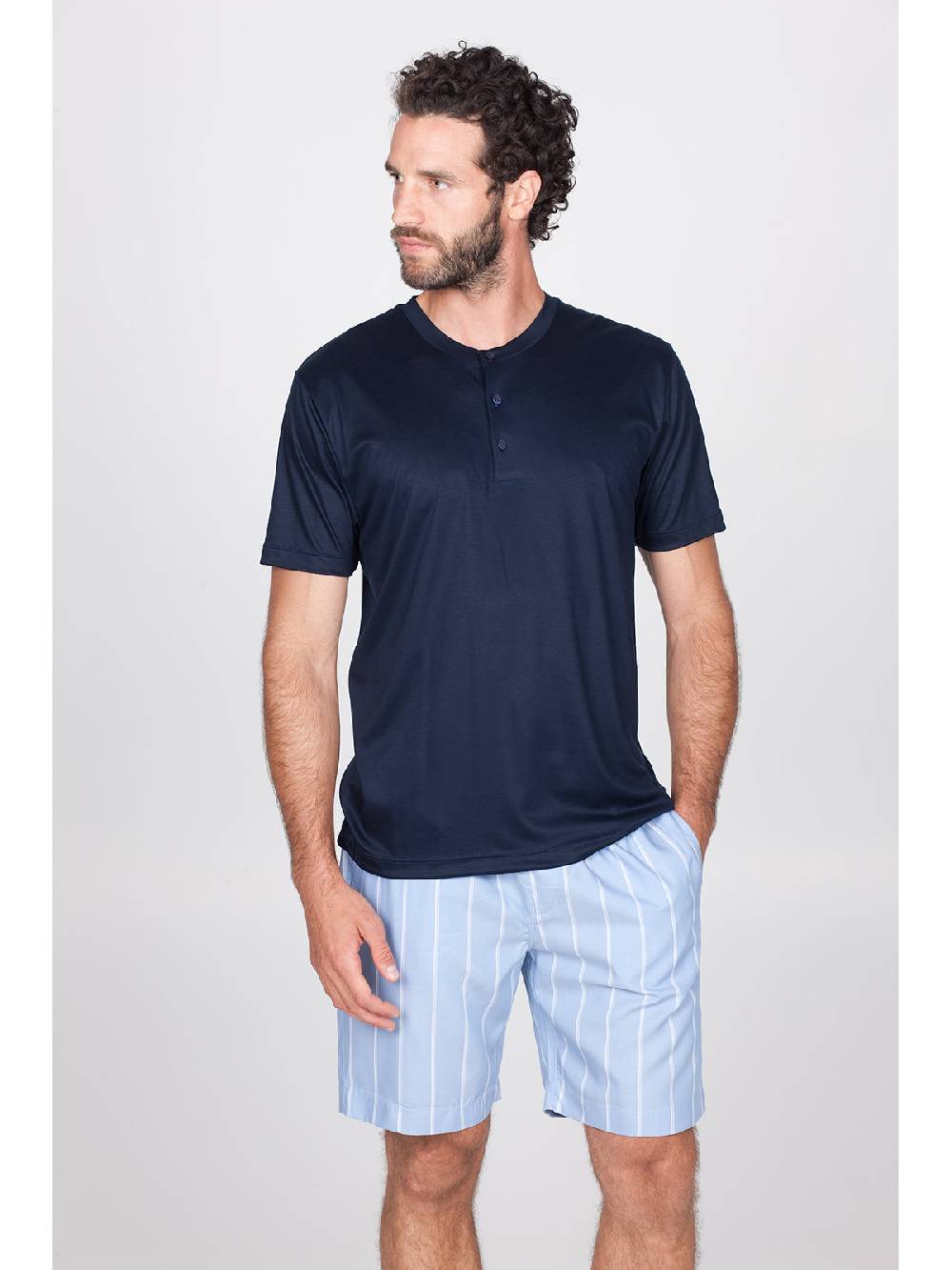 Julipet Pigiama Serafino In Lyocell Mix&match