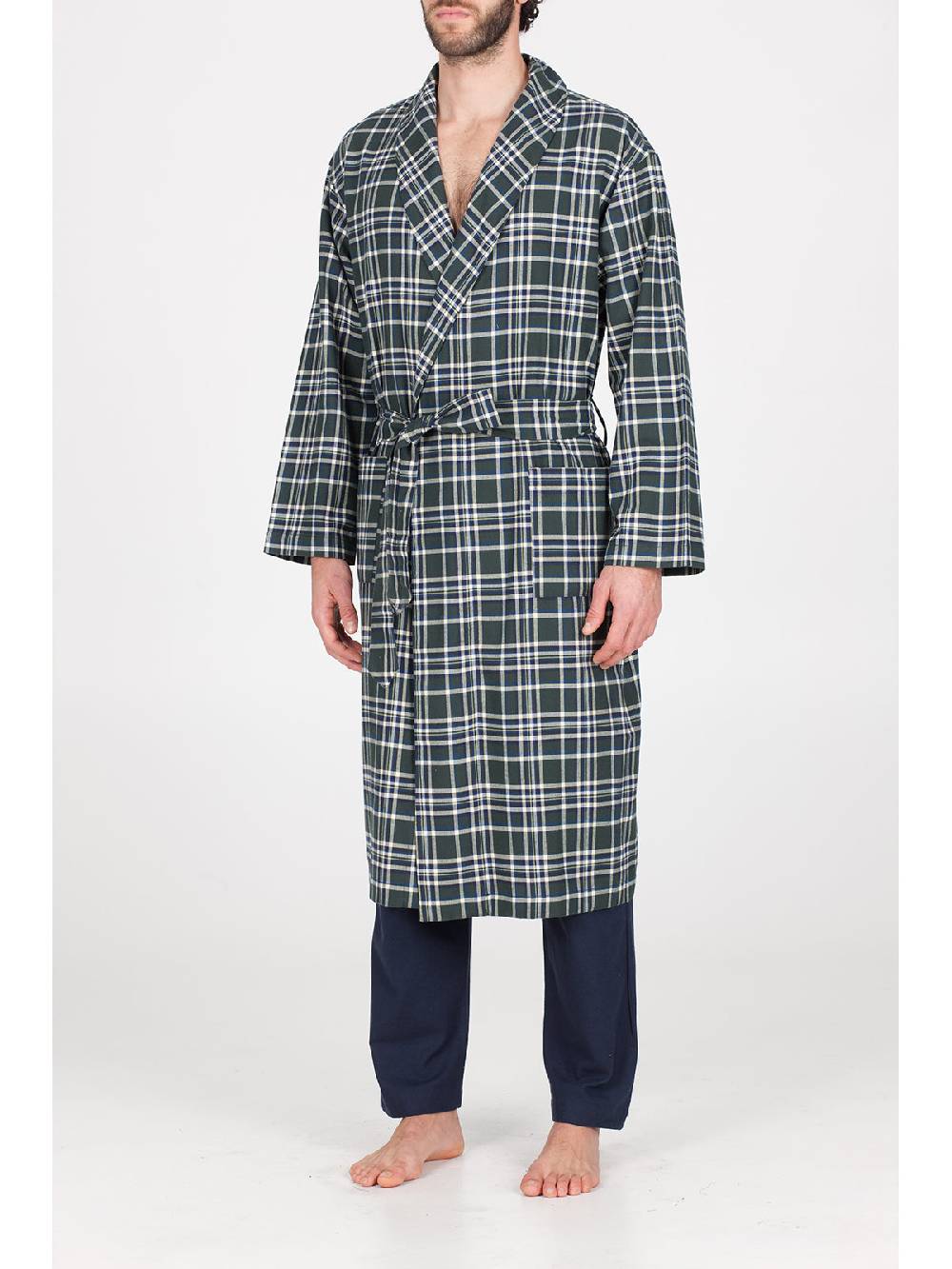 Julipet Vestaglia In Calda Flanella Di Puro Cotone