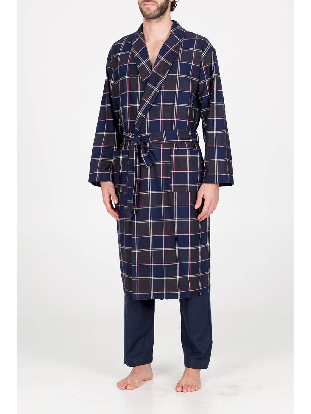 Julipet Vestaglia In Calda Flanella Di Puro Cotone