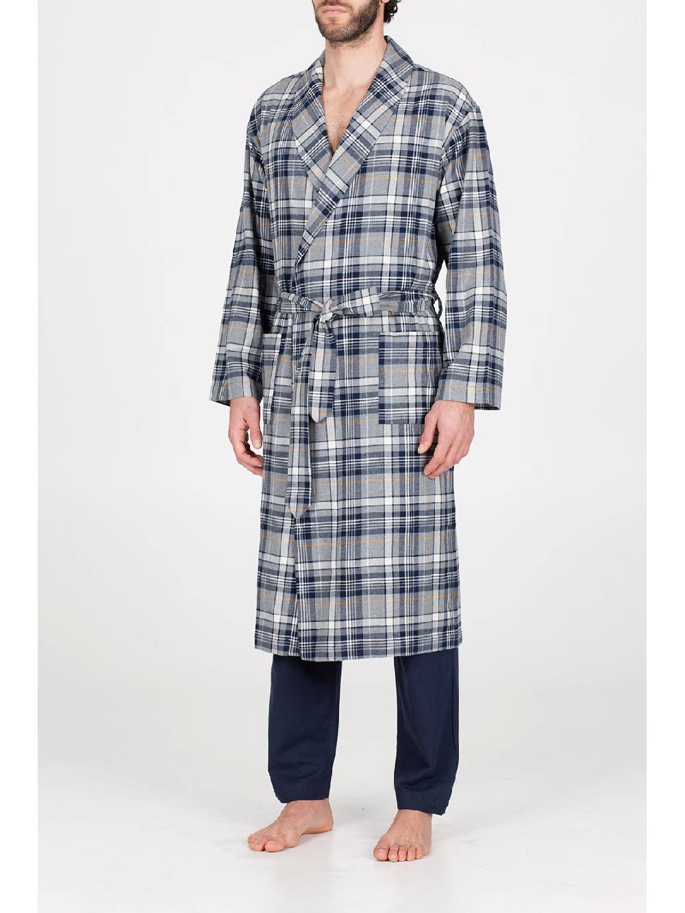 Julipet Vestaglia In Calda Flanella Di Puro Cotone