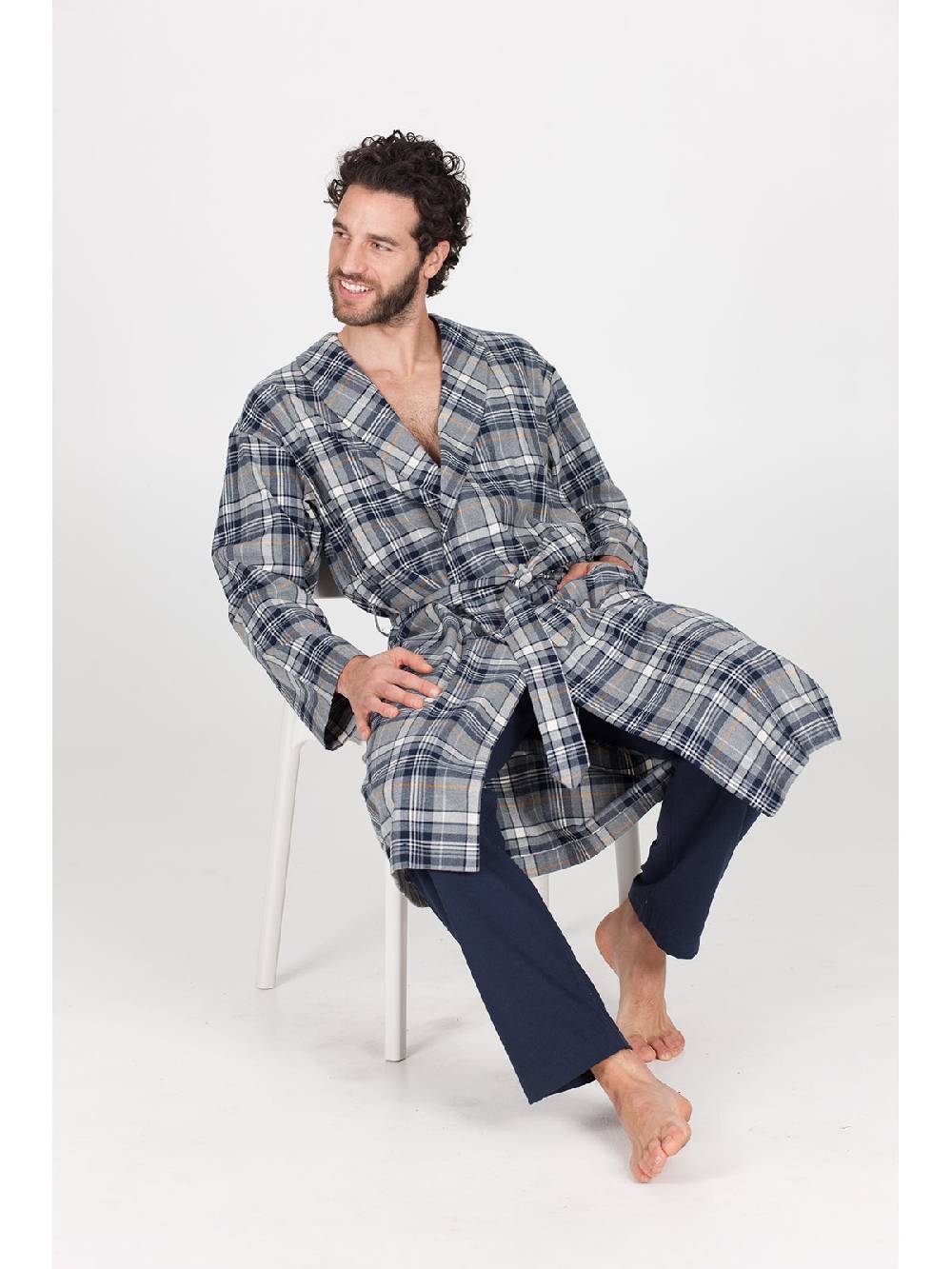 Julipet Vestaglia In Calda Flanella Di Puro Cotone