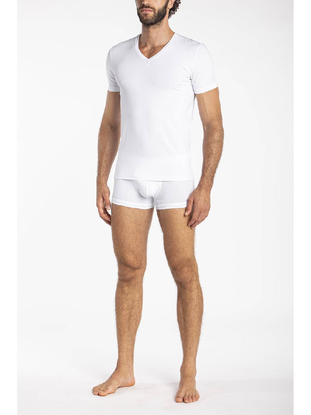 Julipet Maglietta A V In Jersey Di Cotone Elasticizzato