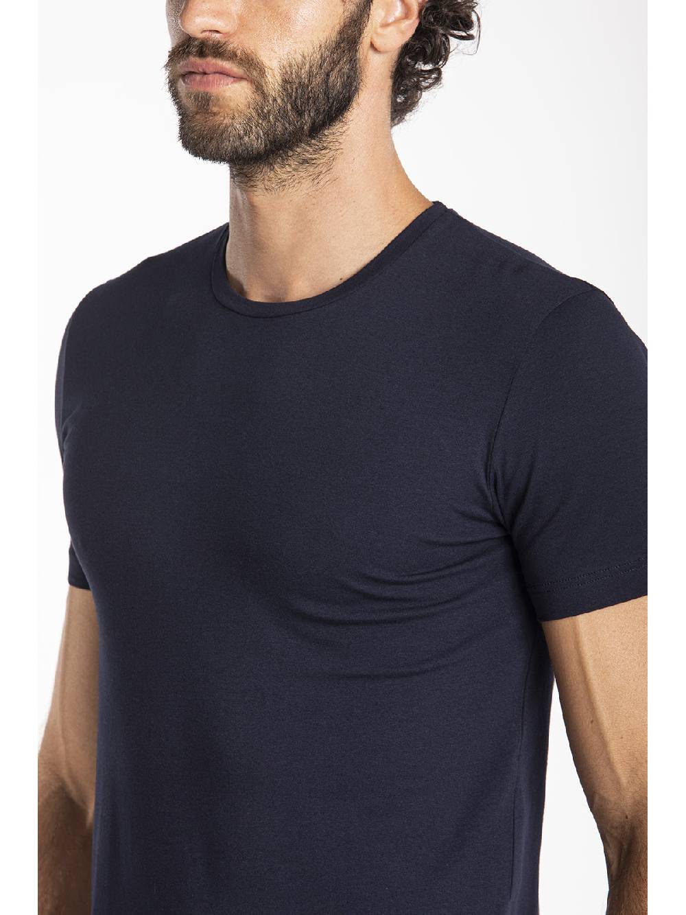 Julipet Maglietta blu in jersey di cotone elasticizzato