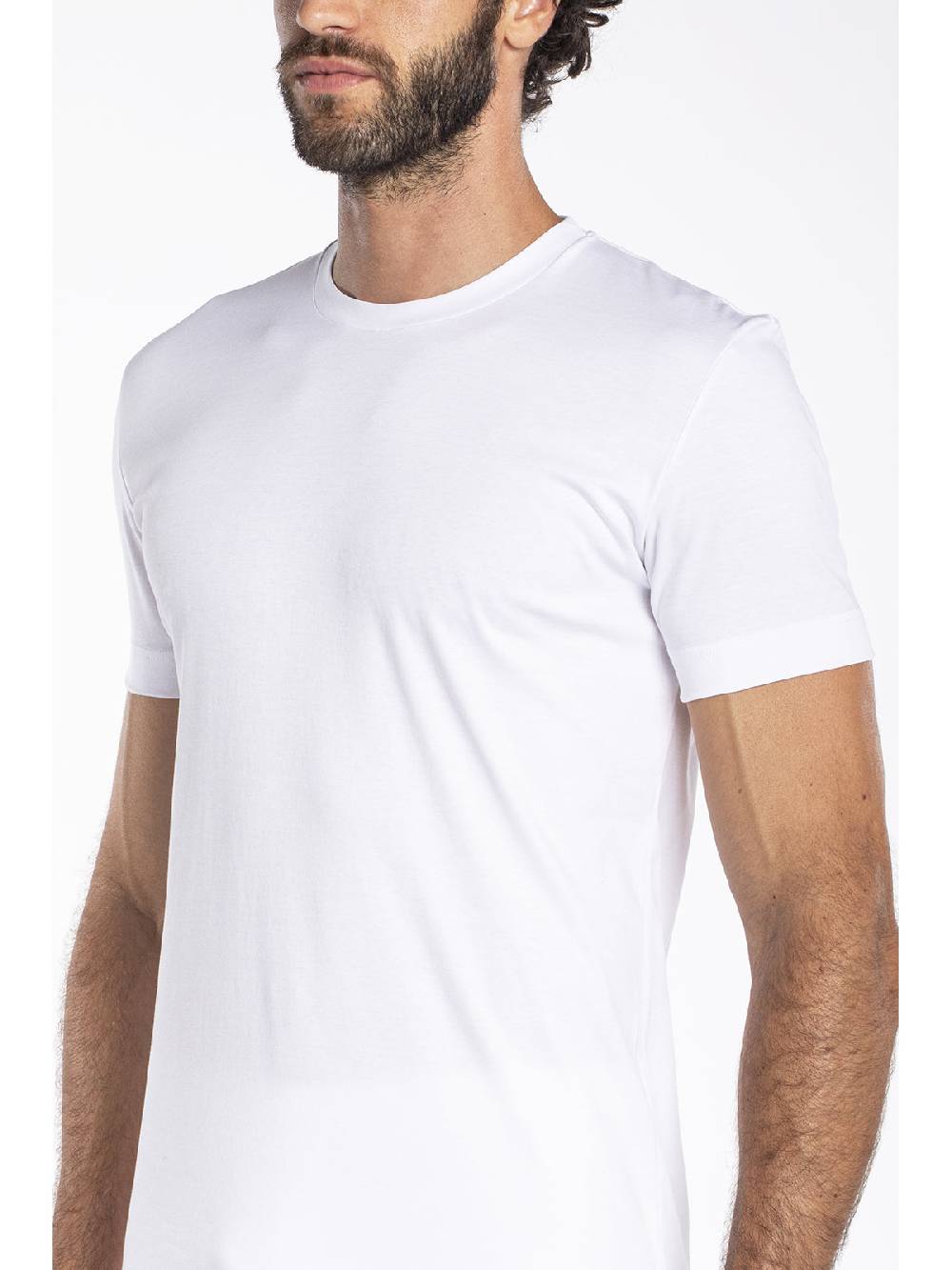 Julipet Maglietta girocollo in interlock di puro cotone "doppia maglia"