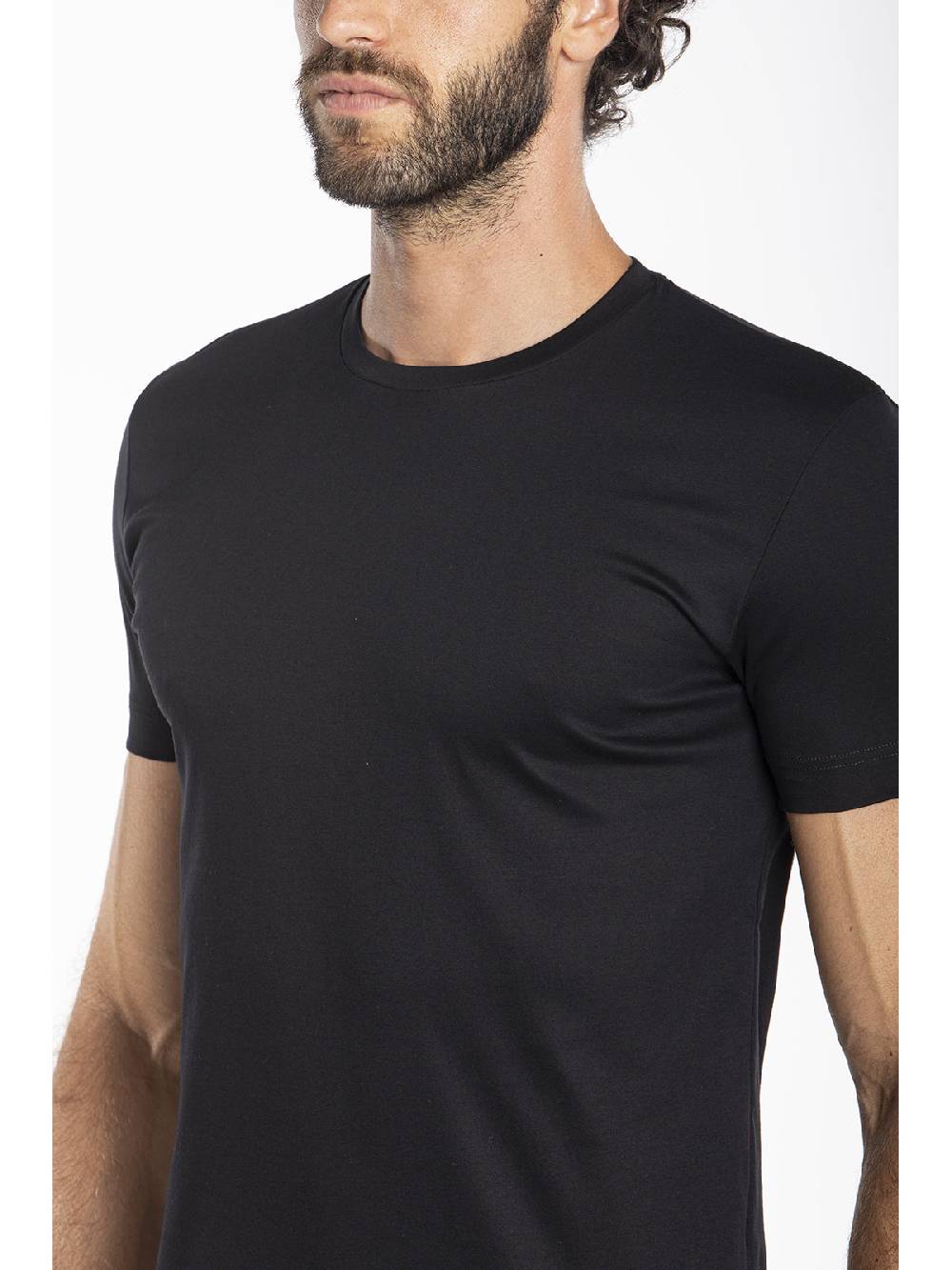 Julipet Maglietta girocollo in interlock di puro cotone "doppia maglia"