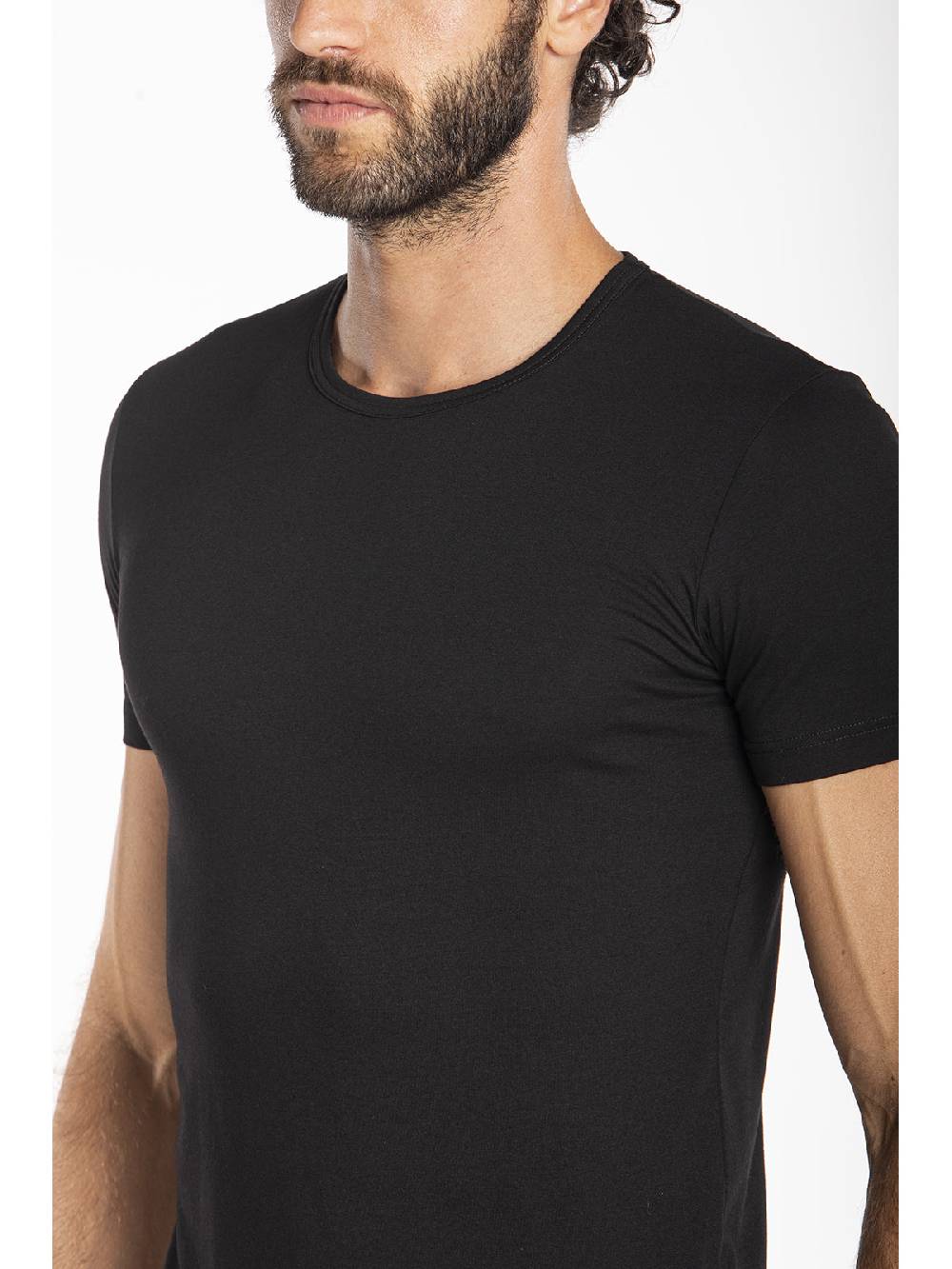 Julipet Maglietta girocollo in jersey di cotone makò elasticizzato