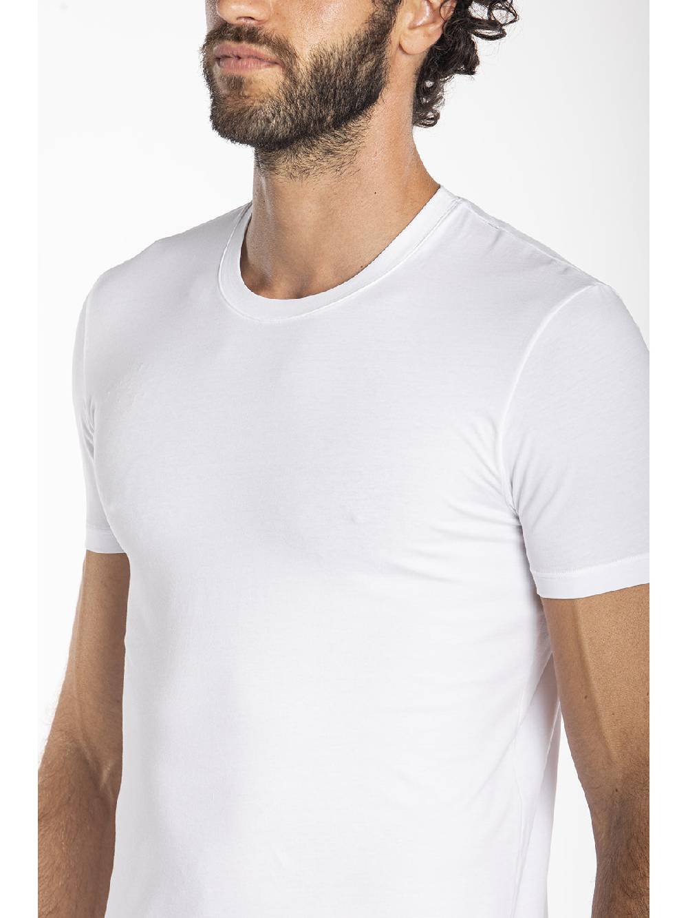 Julipet Maglietta girocollo in leggero jersey di cotone elasticizzato