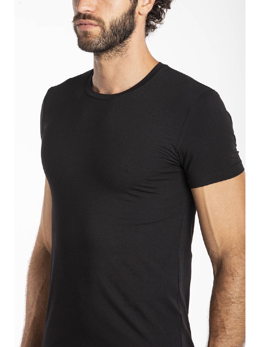 Julipet Maglietta girocollo in leggero jersey di cotone elasticizzato