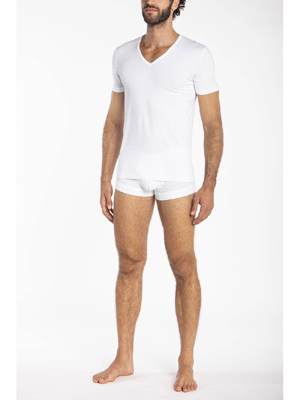 Julipet Maglietta Scollo A V In Jersey Di Cotone Makò Elasticizzato