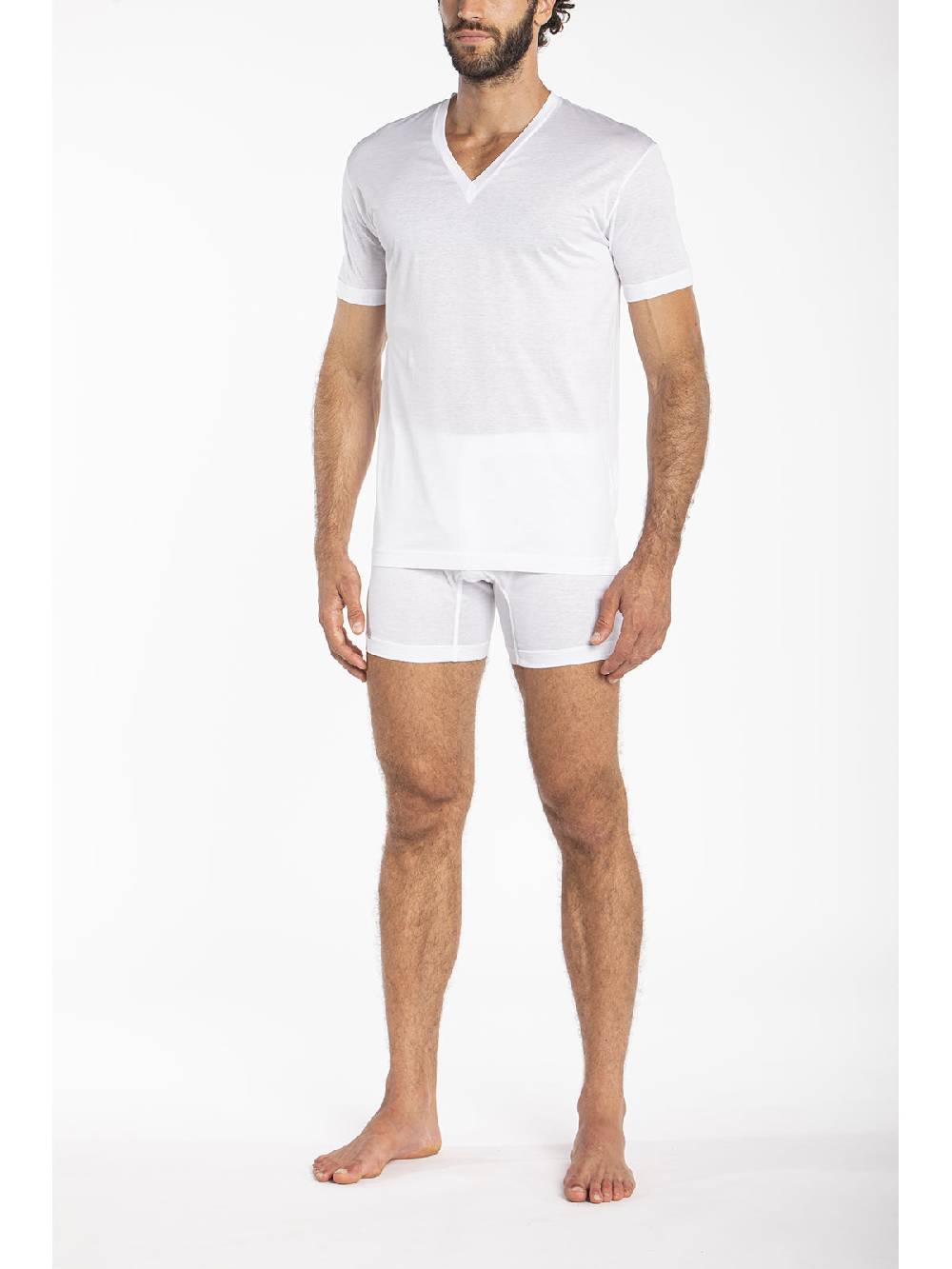 Julipet Maglietta Scollo A V In Jersey Di Puro Cotone Mercerizzato E Gasato