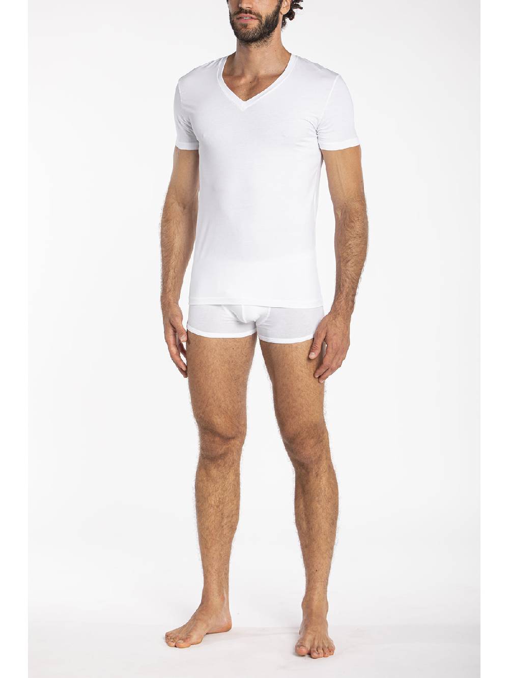 Julipet Maglietta Scollo A V In Leggero Jersey Di Cotone Elasticizzato