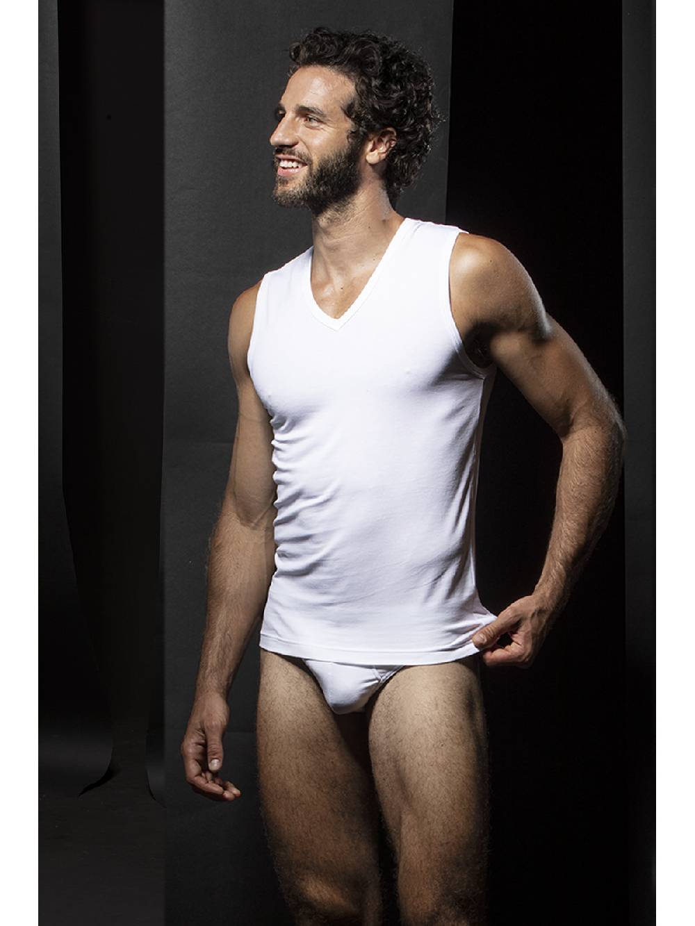 Julipet Maglietta smanicata in jersey di cotone elasticizzato