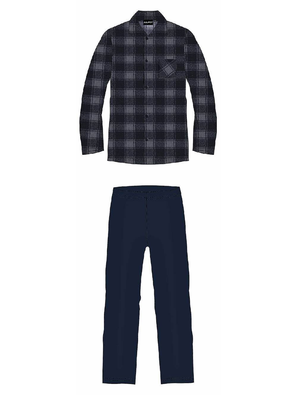 Julipet Pigiama aperto in confortevole tessuto jacquard