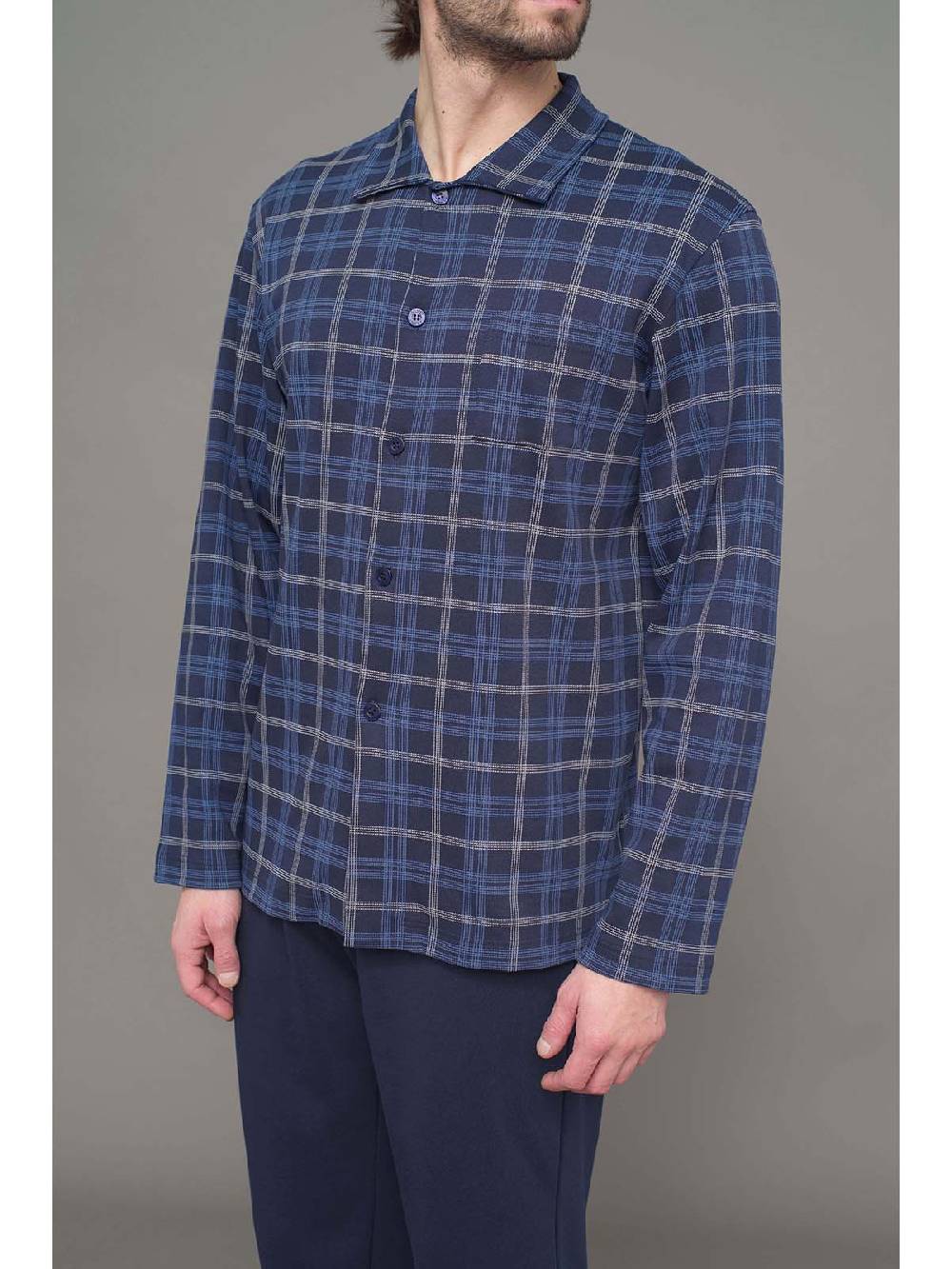 Julipet Pigiama Aperto In Interlock Stampato Di Puro Cotone