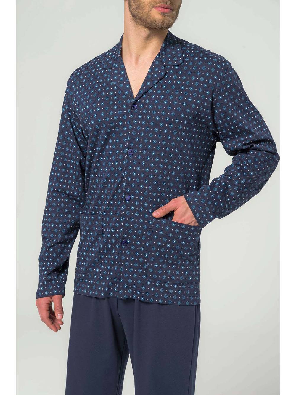 Julipet Pigiama Aperto In Leggero Interlock Di Puro Cotone