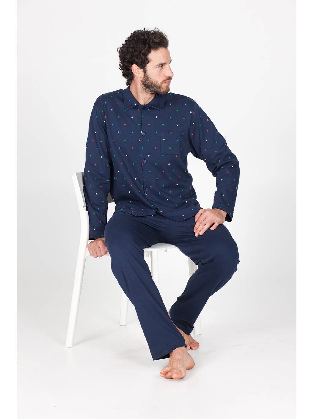 Julipet Pigiama Aperto In Morbido Interlock Di Puro Cotone