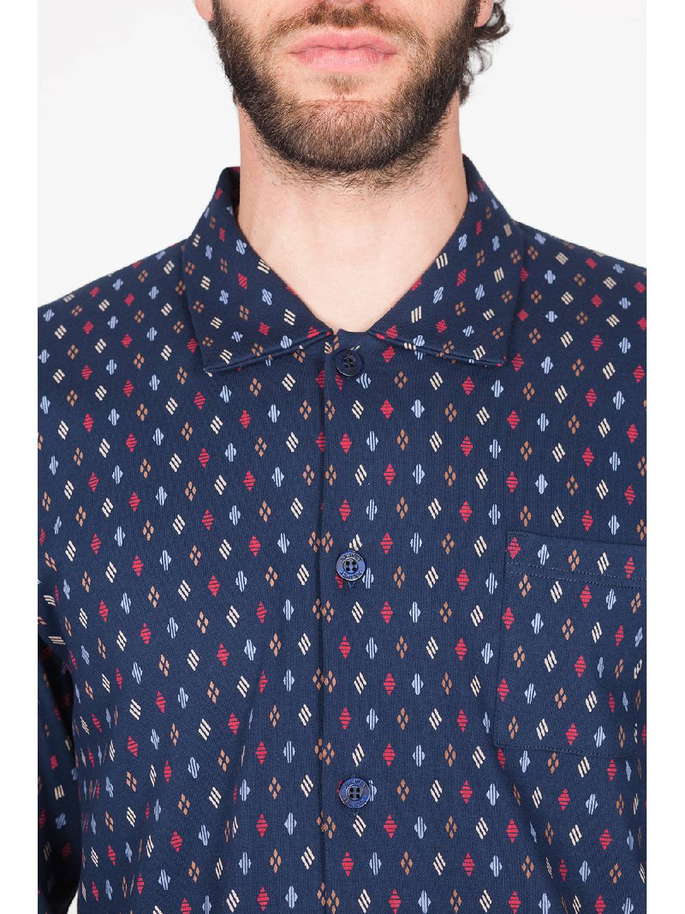 Julipet Pigiama Aperto In Morbido Interlock Di Puro Cotone