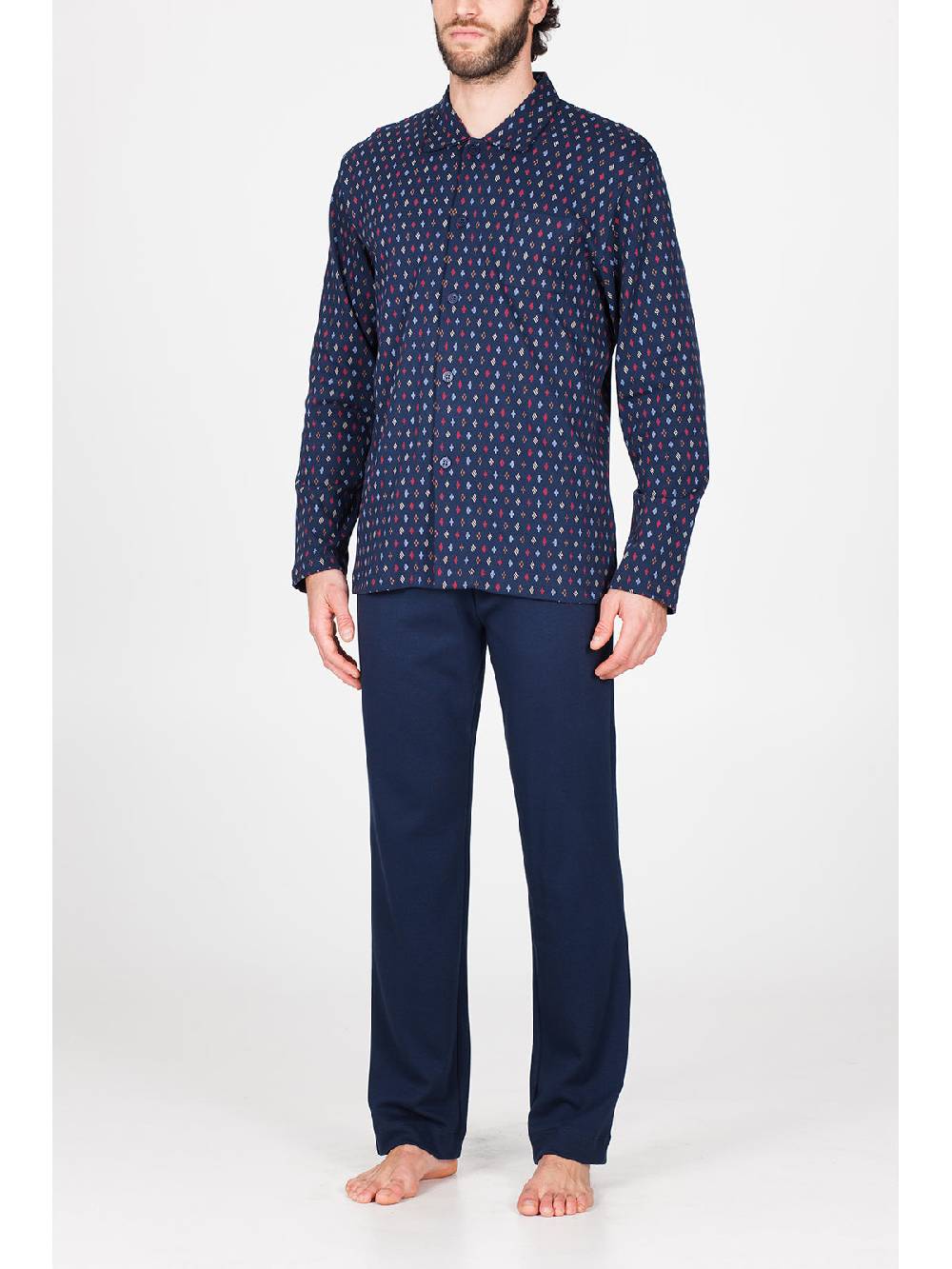 Julipet Pigiama Aperto In Morbido Interlock Di Puro Cotone