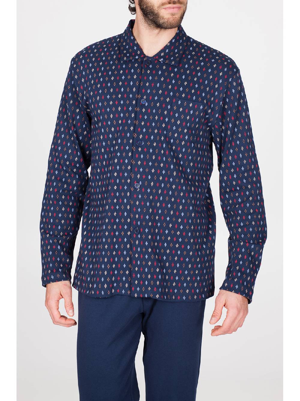 Julipet Pigiama Aperto In Morbido Interlock Di Puro Cotone