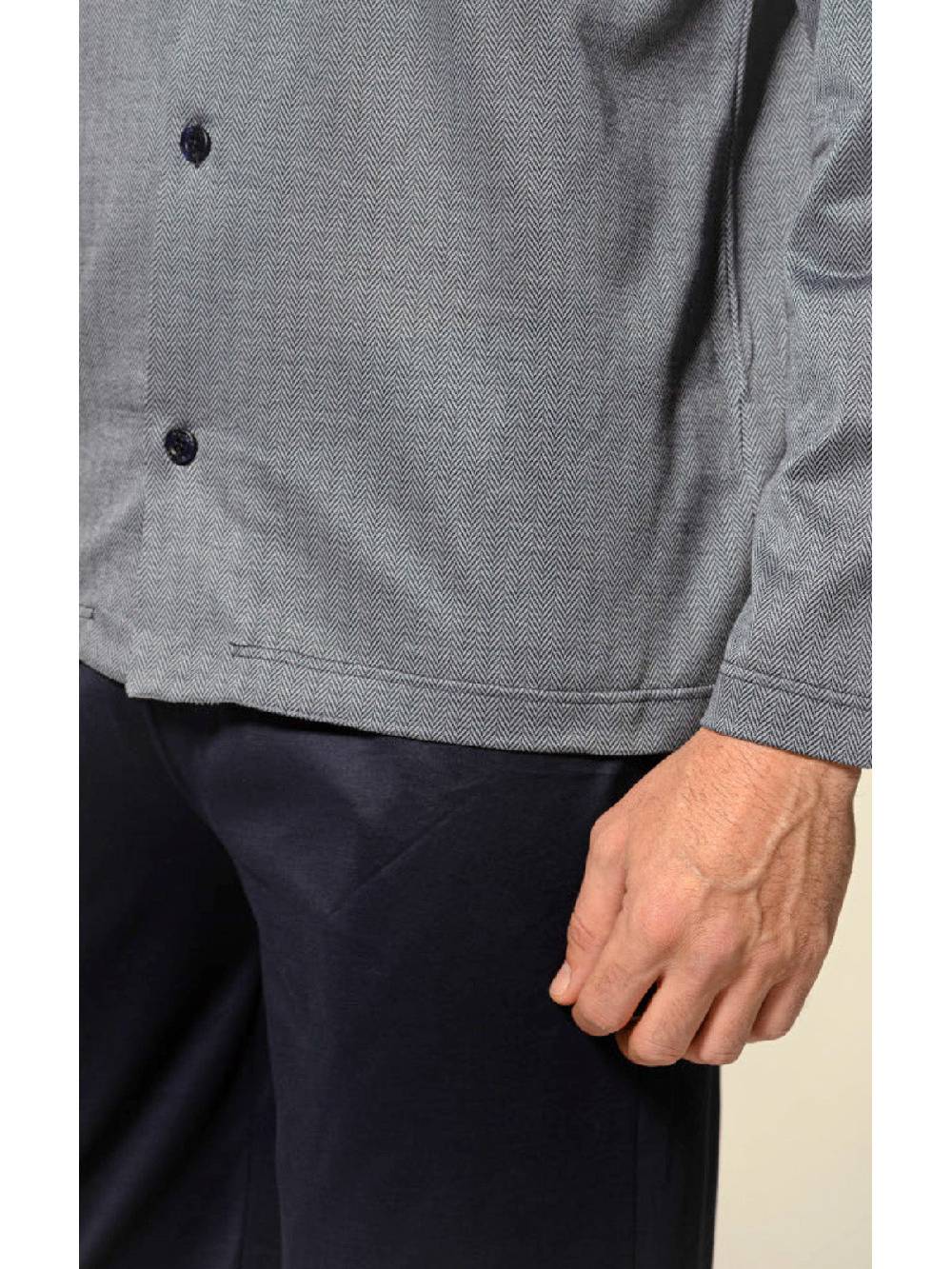 Julipet Pigiama Aperto In Pregiato Puro Cotone Filoscozia