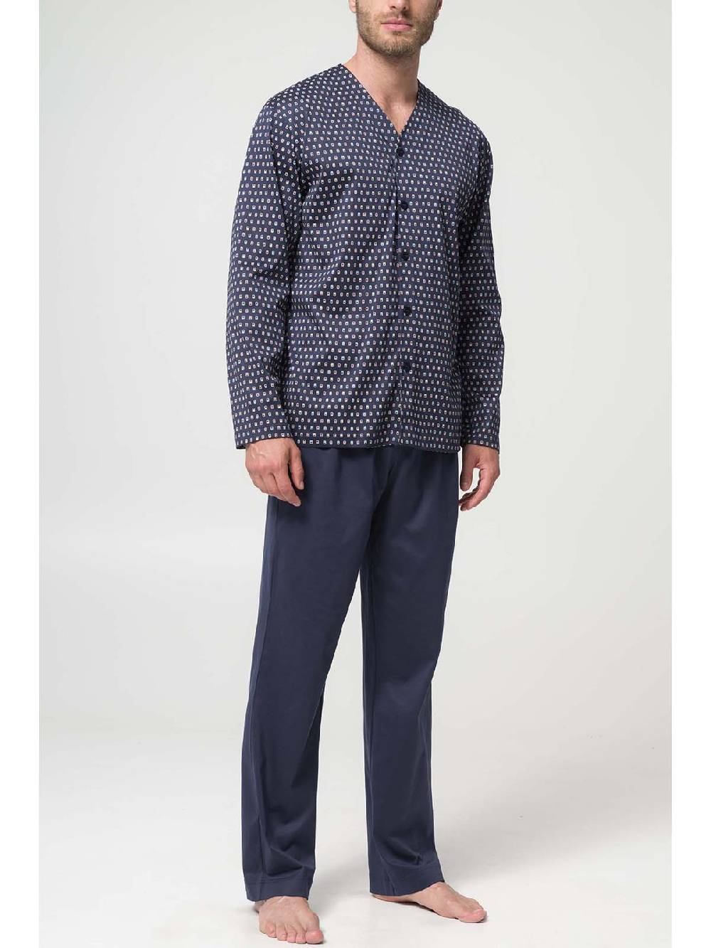 Julipet Pigiama Aperto In Setoso Cotone Mercerizzato