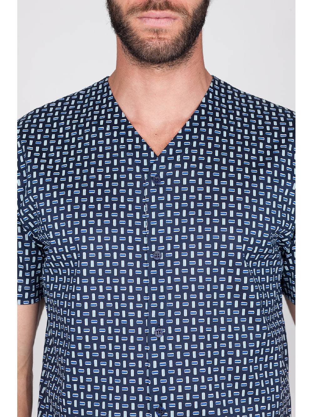 Julipet Pigiama Aperto In Setoso Puro Cotone Mercerizzato