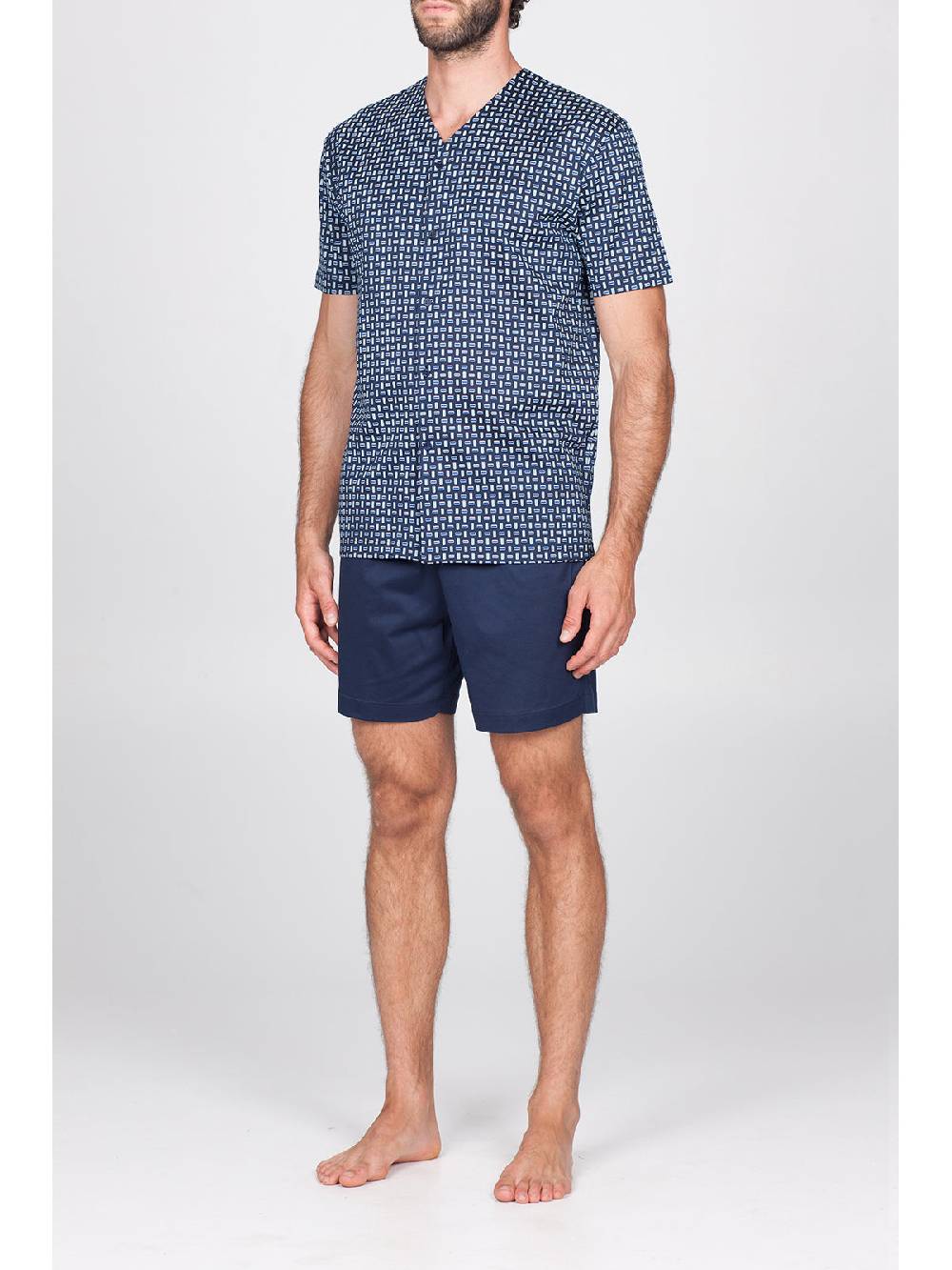 Julipet Pigiama Aperto In Setoso Puro Cotone Mercerizzato