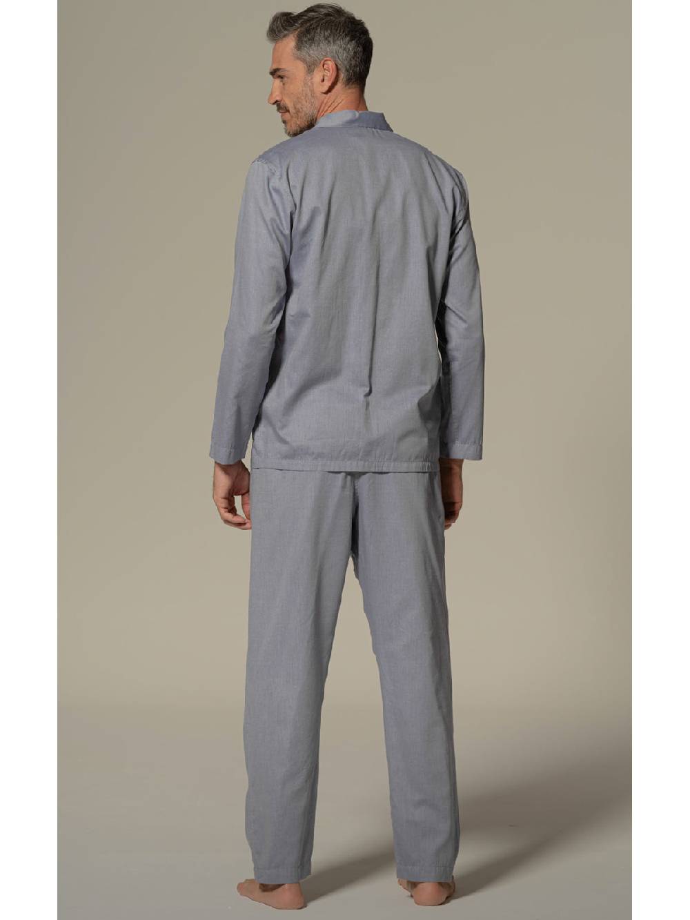 Julipet Pigiama Aperto In Tessuto Twill Lyocell E Cotone