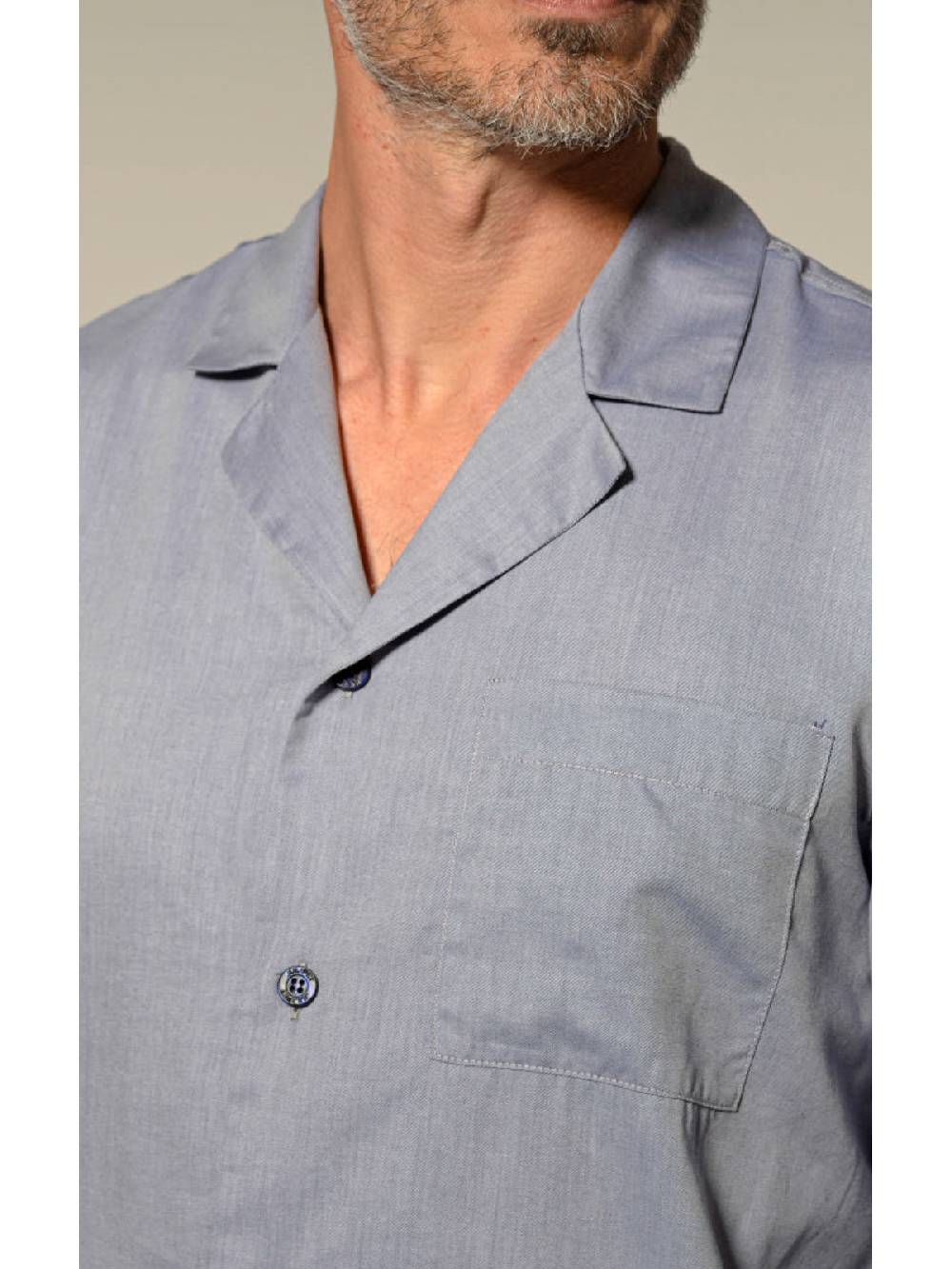 Julipet Pigiama Aperto In Tessuto Twill Lyocell E Cotone