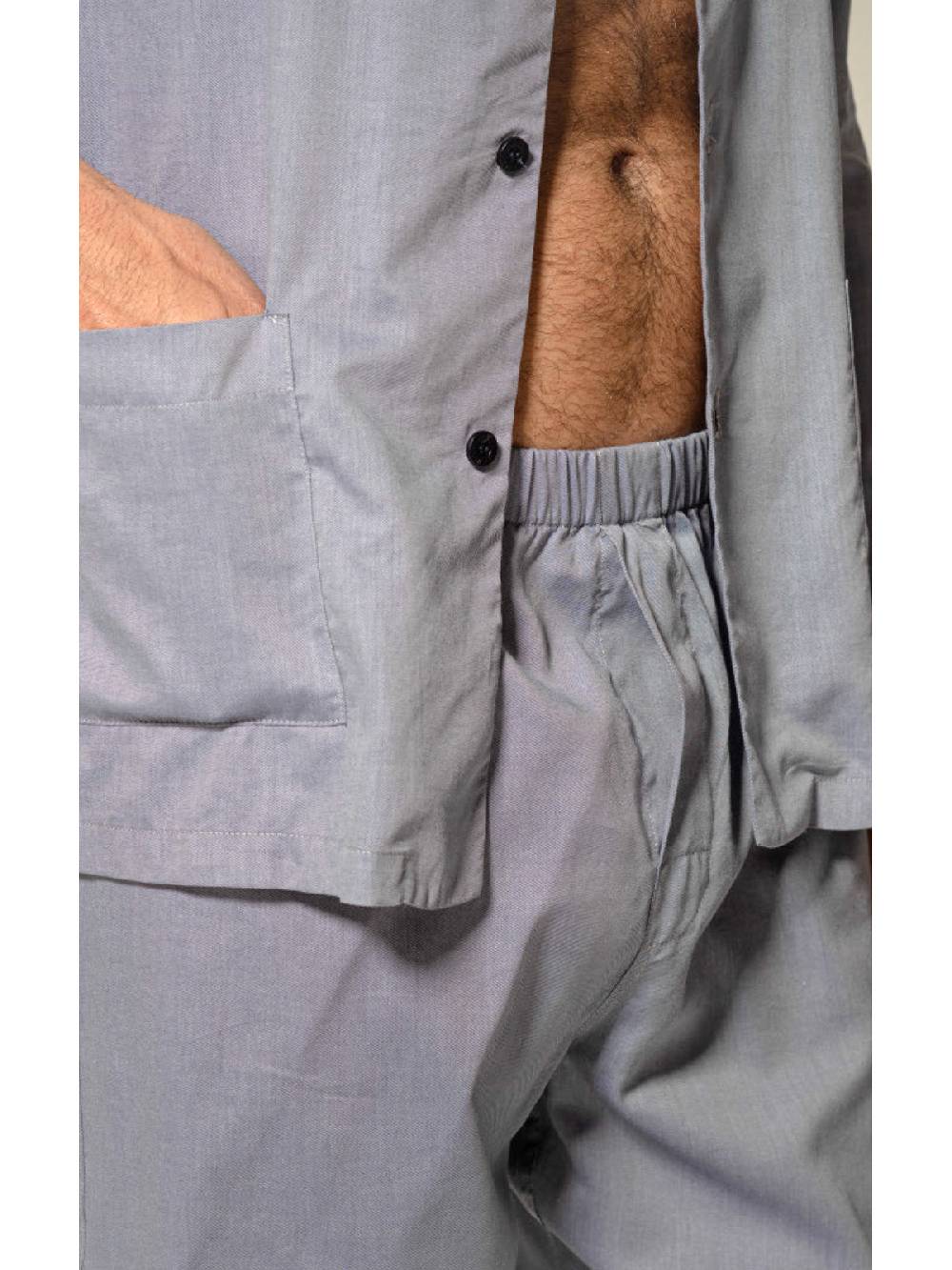 Julipet Pigiama Aperto In Tessuto Twill Lyocell E Cotone