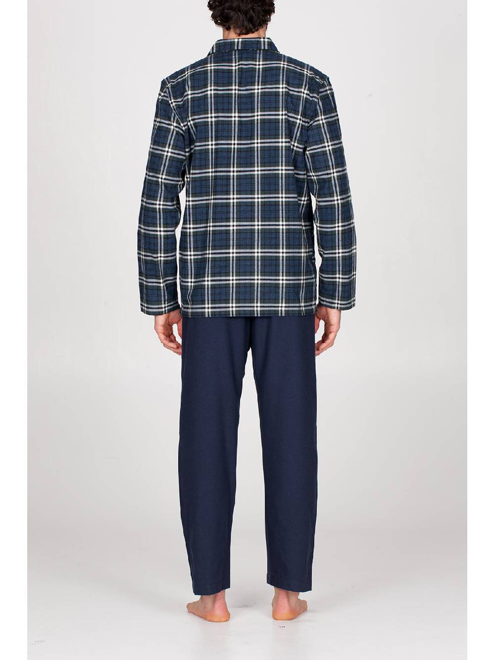 Julipet Pigiama Cardigan In Calda Flanella Di Puro Cotone