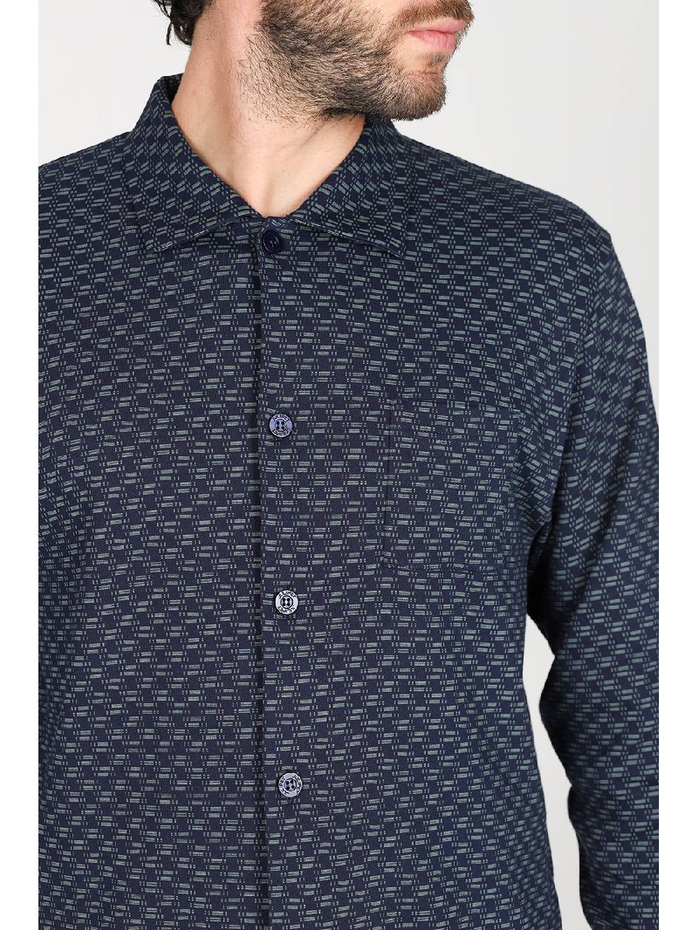 Julipet Pigiama Cardigan In Caldo Interlock Di Puro Cotone