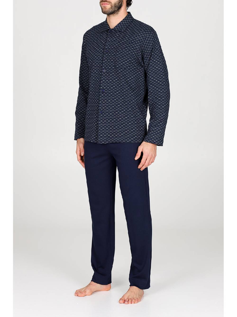 Julipet Pigiama Cardigan In Caldo Interlock Di Puro Cotone