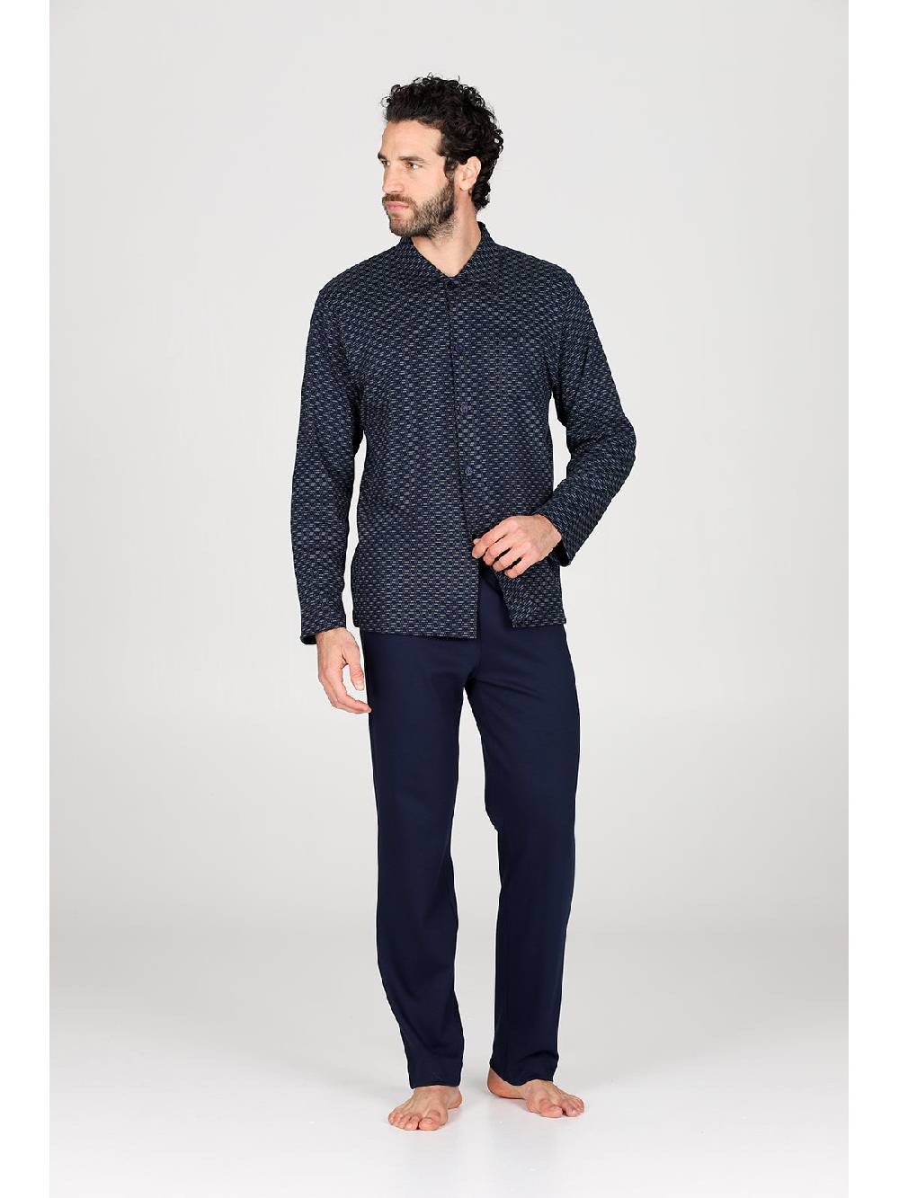 Julipet Pigiama Cardigan In Caldo Interlock Di Puro Cotone