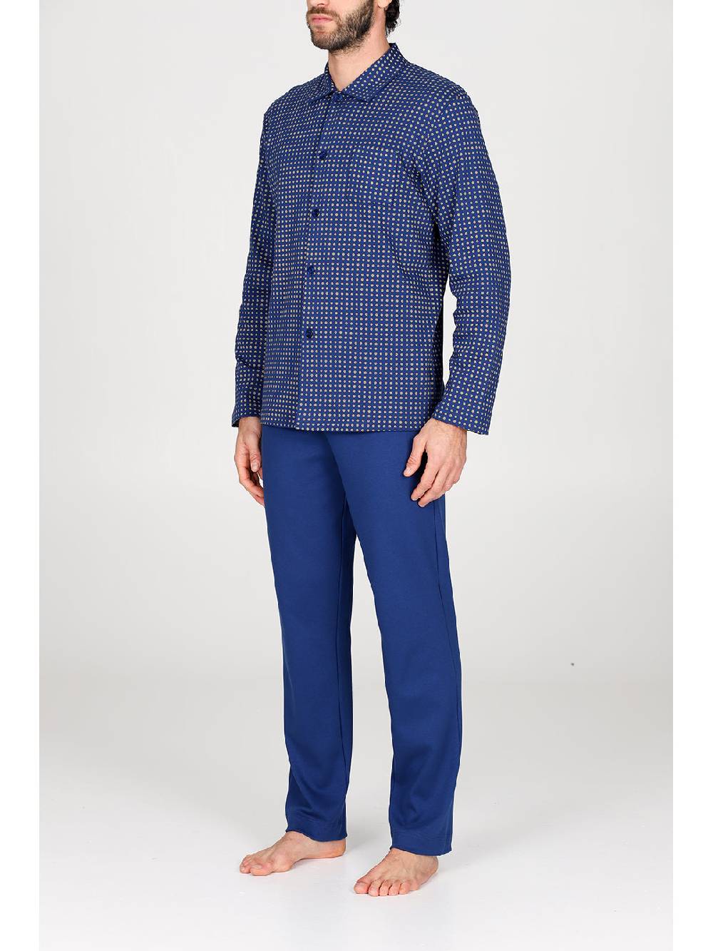 Julipet Pigiama Cardigan In Caldo Interlock Di Puro Cotone