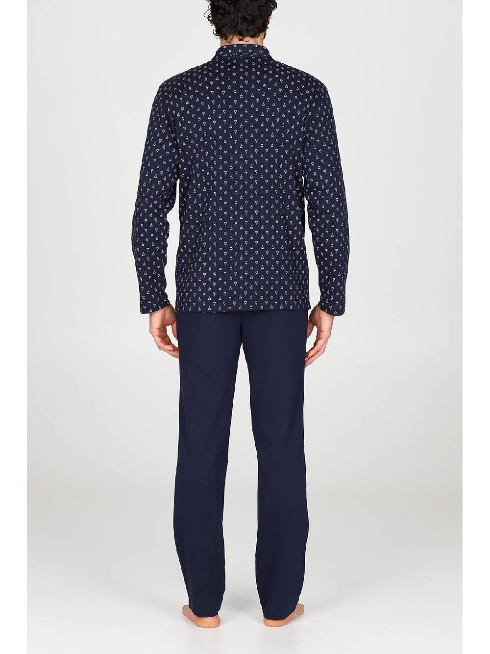 Julipet Pigiama Cardigan In Caldo Interlock Di Puro Cotone