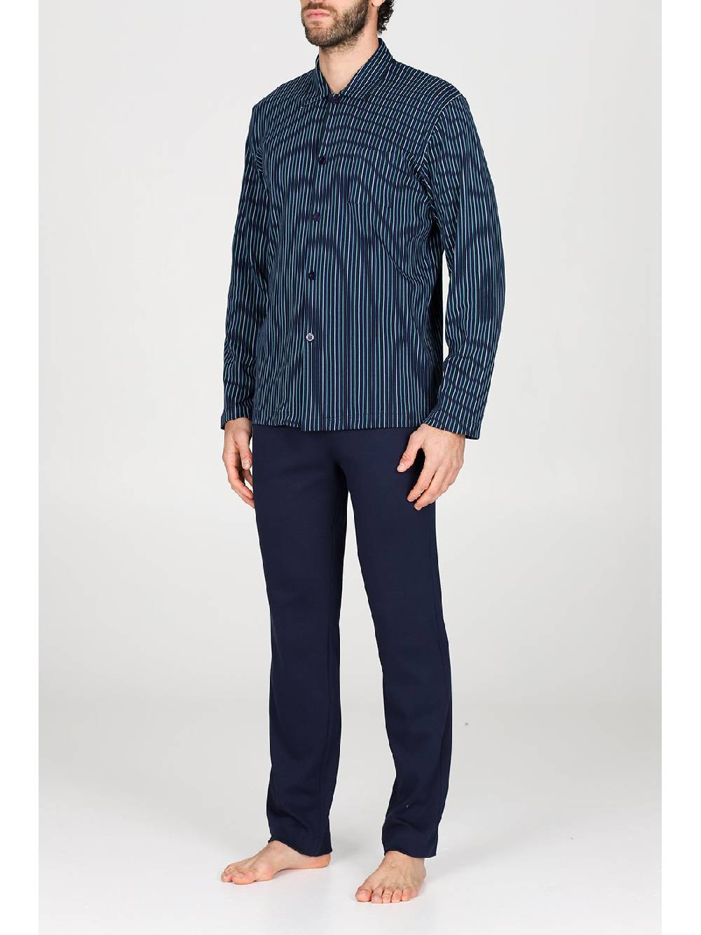 Julipet Pigiama Cardigan In Caldo Interlock Di Puro Cotone