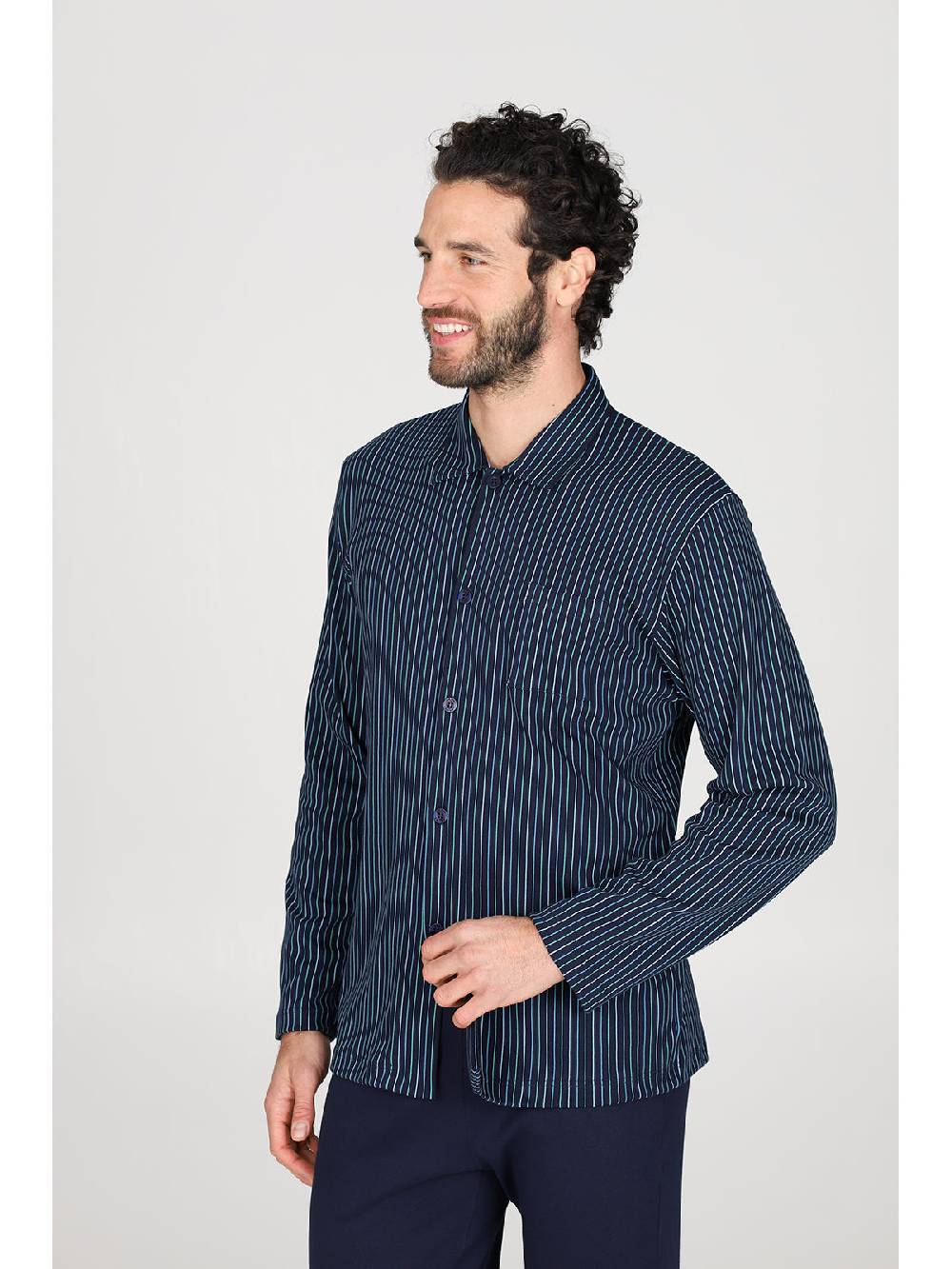 Julipet Pigiama Cardigan In Caldo Interlock Di Puro Cotone